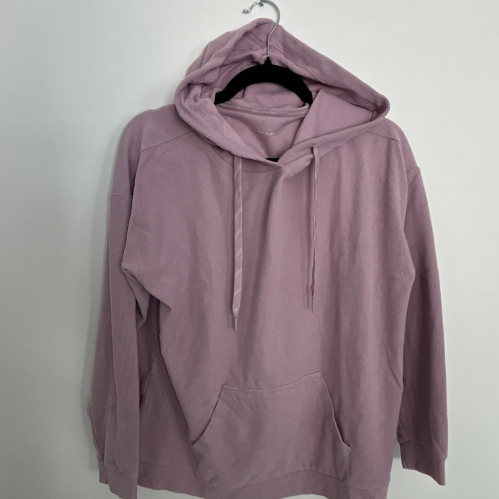 Marc New York Pullover Hoodie Lavender L Women's Polyester Cotton Blend